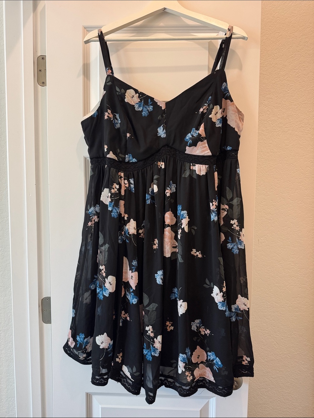 Cute, Black, Floral Torrid Sundress